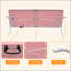 Table pliante rose 8 pi, table en plastique portable pour le camping, les pique-niques, les fêtes, table pliable