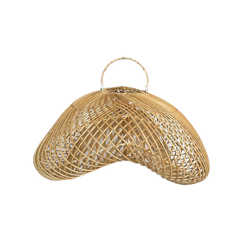 The Rattan Lampshade Collection 25cm H Novelty Pendant Shade ( Screw On ) in Brown