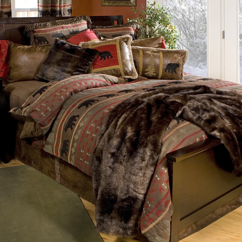 Bear Country Striped Comforter Set, Queen, Queen