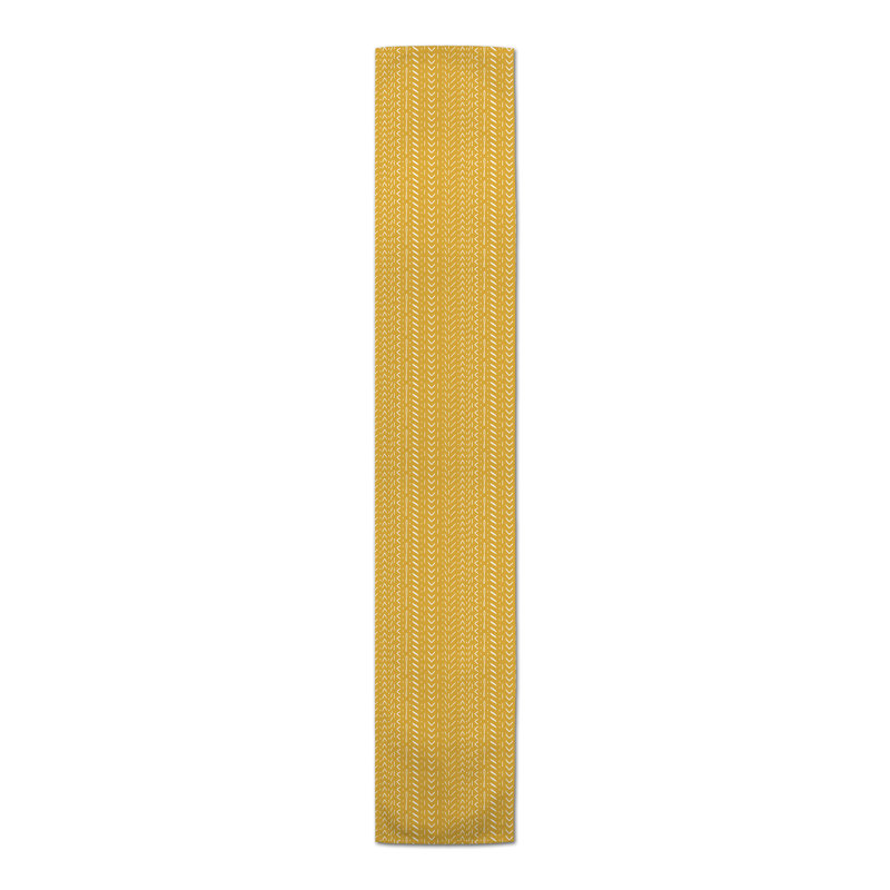 Chemin de table Foltz, 90 po x 16 po, Jaune