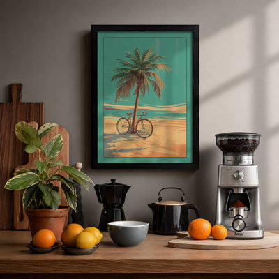 Bicycle And Palm Coastal - Print