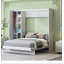 Lit escamotable double pleine grandeur avec tablettes, garde-robe et lumières DEL, blanc-513291370-513291371