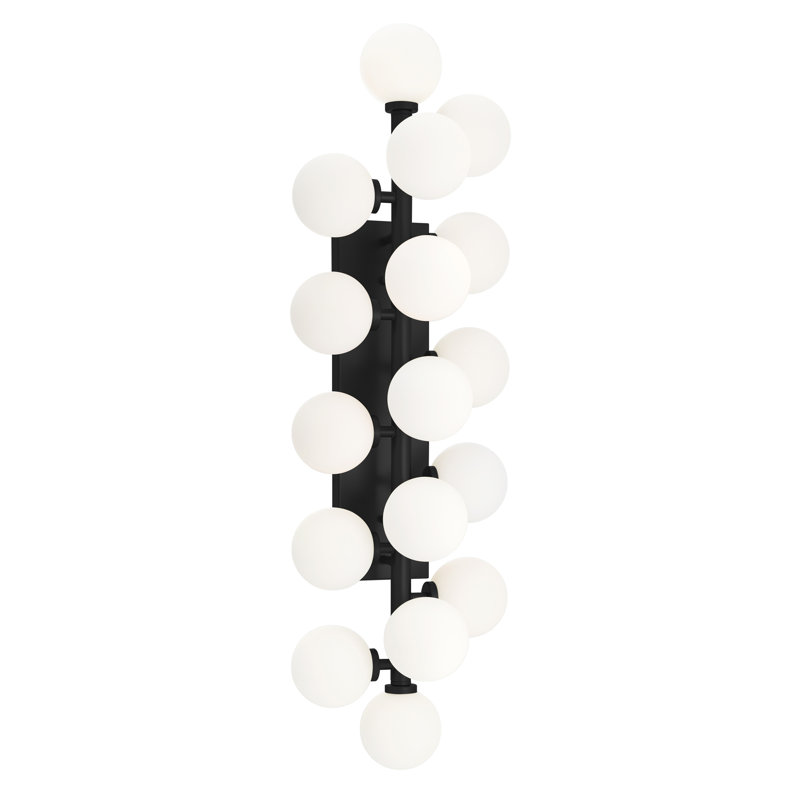 36'' Black Modern Wall Sconce for Hallway, Bedroom, Vanity – 17-Light with G9 LED Bulb Base - BACL Certified, Black