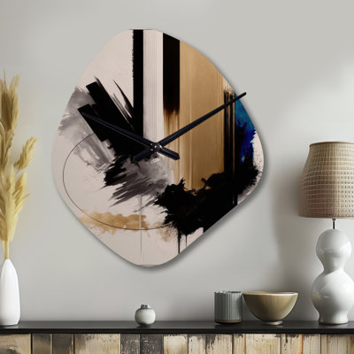 Horloge murale Noori Blue Minimalist Abstract III - Minimalisme