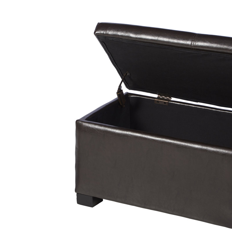 Banc de rangement en tissu Avon, Wengé