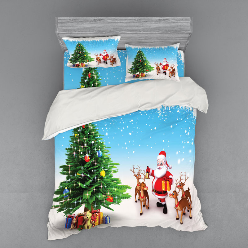 Ensemble de housse de couette santa, Housse de couette grand + 3 pièces supplémentair