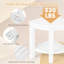 Banc de douche en PEHD avec tablette de rangement pour pieds de rasage, patins antidérapants, repose-pieds de baignoire spa en plastique pour petite salle de bain (blanc)