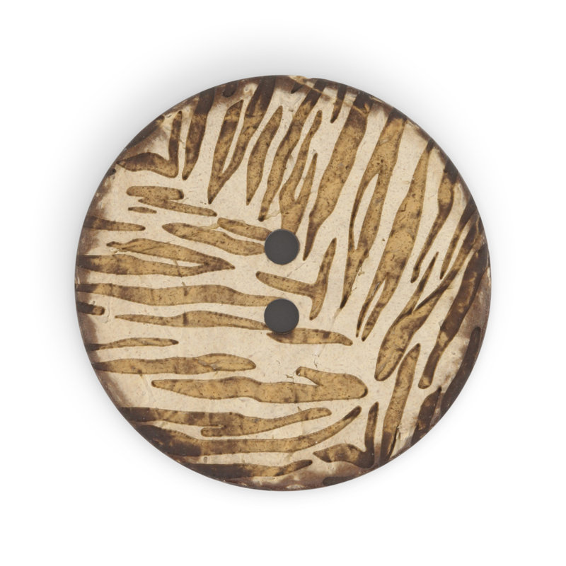 Dritz Sustainable Coconut Round Button, 30mm, Light Brown, 3 Buttons