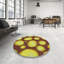 Brun abstrait/Tapis décoratif vert-971967871