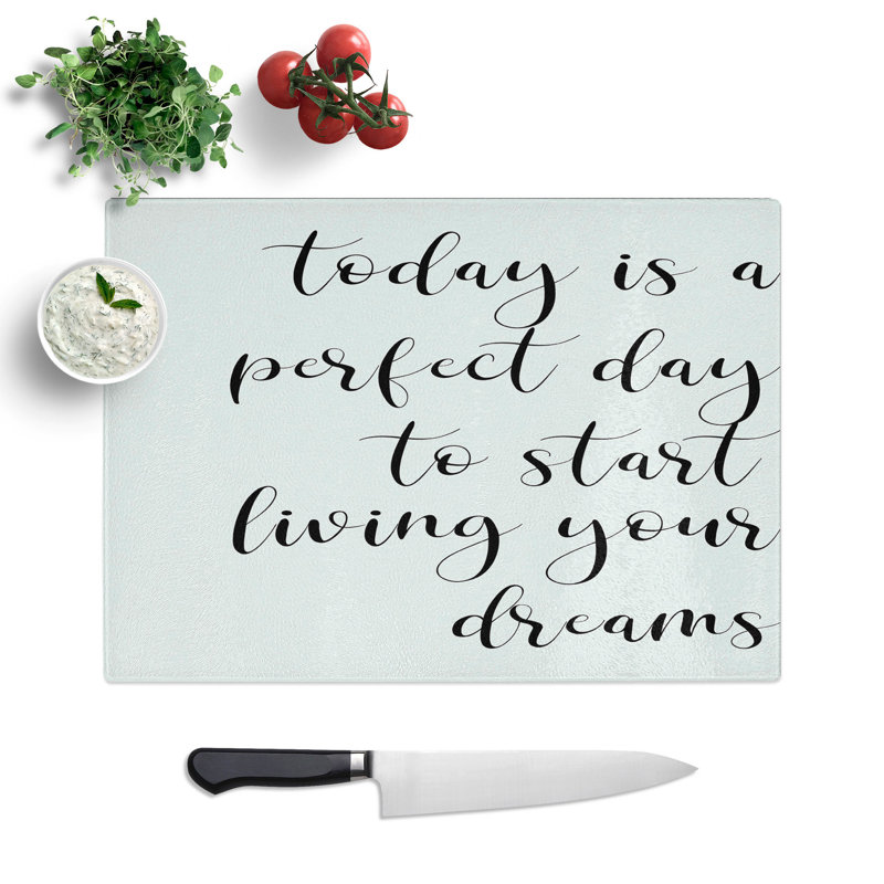 Today Is a Perfect Day Chopping Board, 28.5cm W x 39cm L