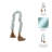 Decorative Bead Garland Glass and Jute Tassel Accents 34" Length Blue Finish Home Bedroom Living Room Office Decor-1336693716-1336693717