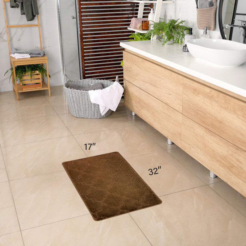 Tapis de cuisine, Rectangle 1 pi 5 po x 2 pi 8 po, Brun