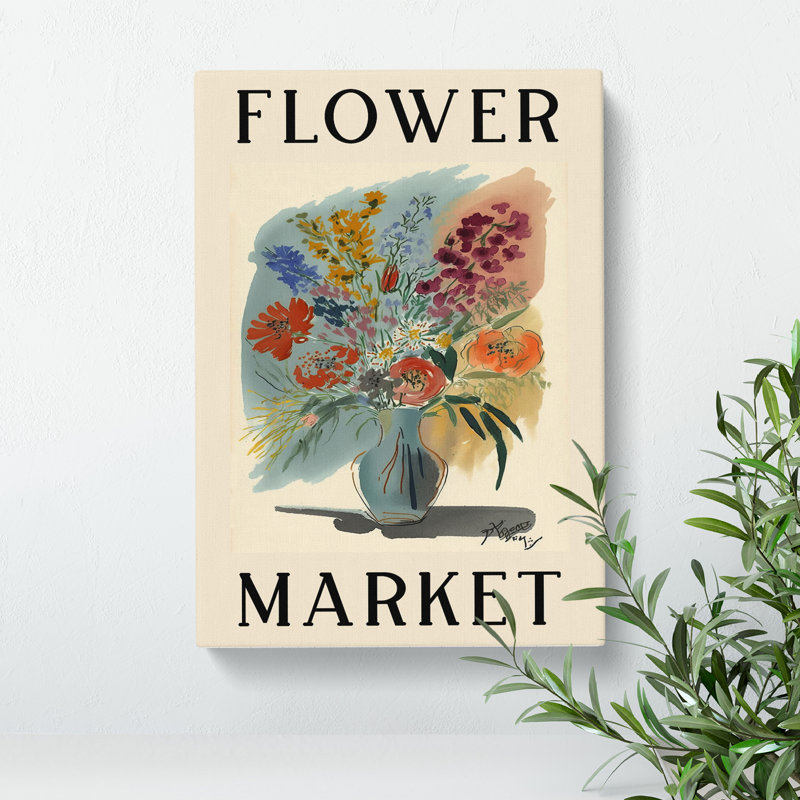 Antique Flower Market Exhibition No.8 - Wrapped Canvas, 50cm H x 35cm W x 3cm D