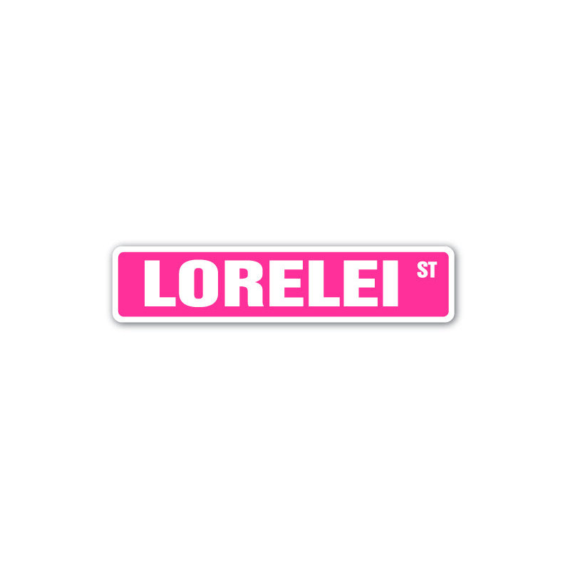 Plaque de rue Lorelei en plastique robuste 4 po x 18 po