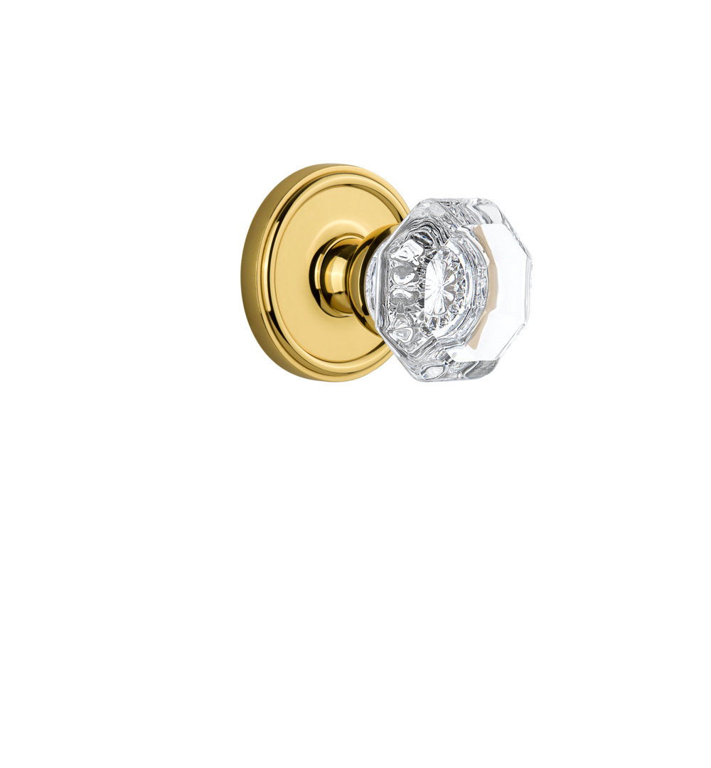 Grandeur Georgetown Rosette Double Dummy with Chambord Crystal Door Knob Grandeur 