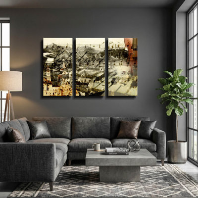 « Musique classique » de GraphINC, triptyque mural, 152 x 102 cm