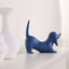 Objet décoratif en résine Chien bleu et or