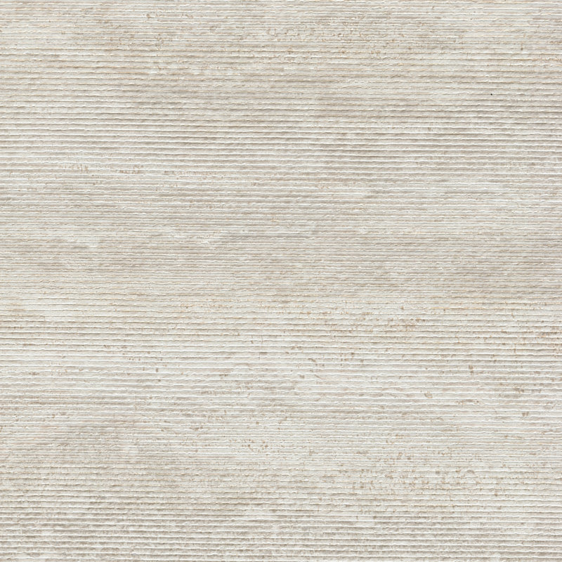 Carrelage mural Rosano Lucera 61 cm x 122 cm, aspect travertin, en porcelaine texturée mate nervurée