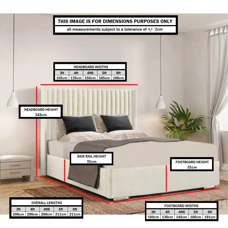 Chanteria Upholstered Velvet Bed Frame, Kingsize (5'), Mole