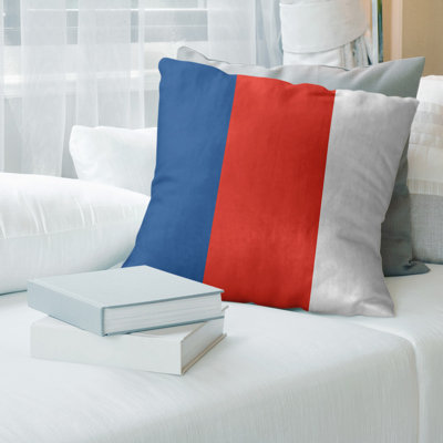 Coussin rayé en lin Toronto baseball