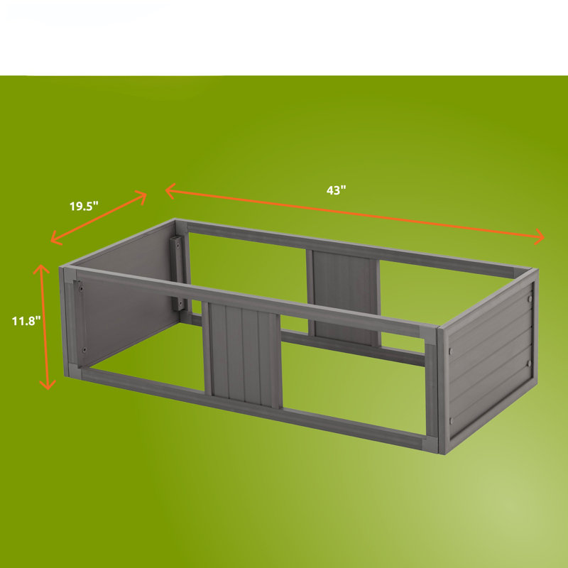 Connecteur pour enclos modulaire empilable Deneishia, Gris, H 11,7 po x l 18,54 po x P 42,99 po