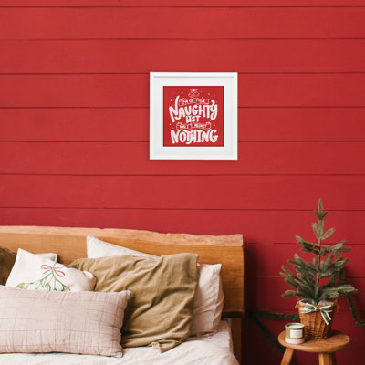 Naughty List Regret Nothing Framed Print Under Glass, design by Tobe Fonseca