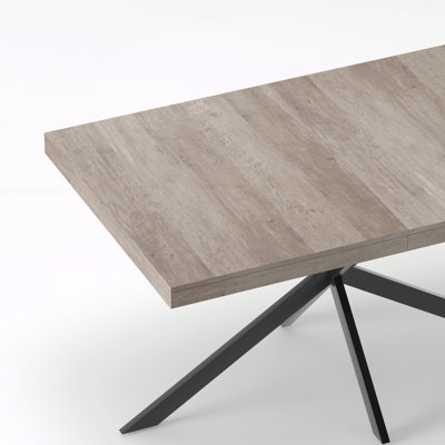Retro Rectangular Stretch Dining Table Suitable for Dining Rooms, Kitchens, and Living Rooms