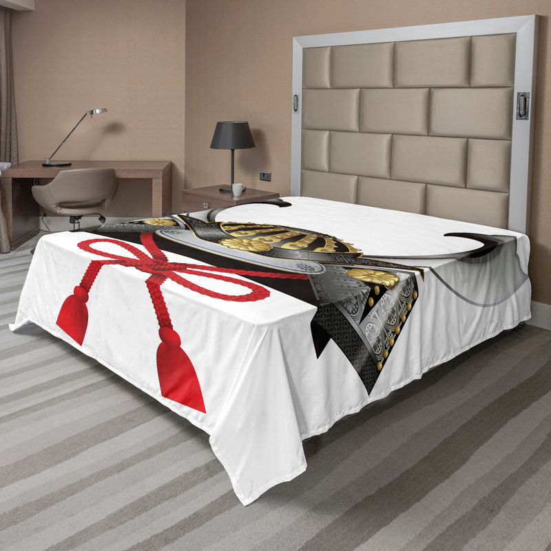 Drap-housse japonais Ambesonne, Drap plat pour très grand lit californien