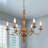 6-light Farmhouse Brass Gold Chandelier French Country