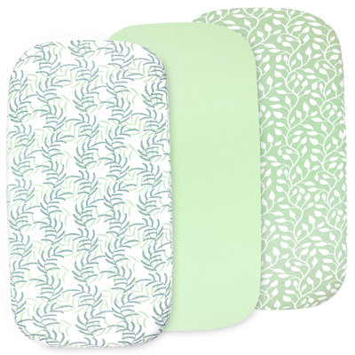 Paquet de 3 draps-housses pour lit de bébé, 33 po x 20 po x 4 po, compatibles avec les coussins de 17 à 21 po de largeur, 29 à 33 po de longueur et 1,5 à 4 po d'épaisseur