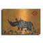 «Rhino with Summer Sky» par Winston Porter, art mural en métal 16 po x 12 po