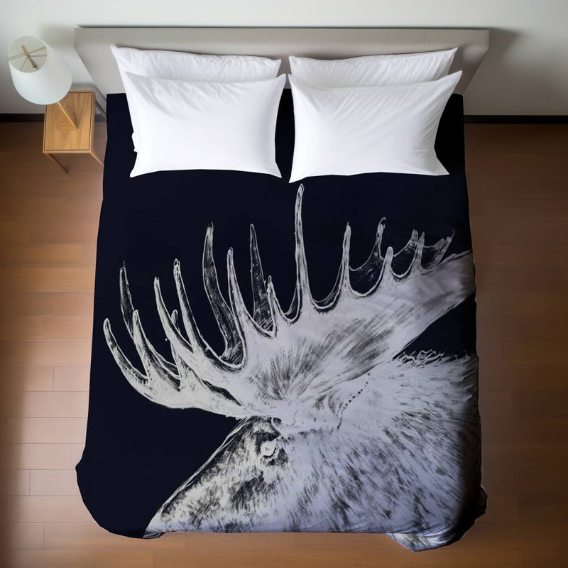Rustic Deer Queen Duvet Cover | Big Moose Plume Home Decor