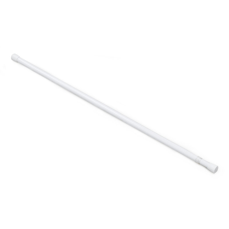 Fantasia White Adjustable Tension Rod, 86"W  x 0.625" D