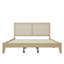 Lit plateforme en bois massif avec rotin-937903163