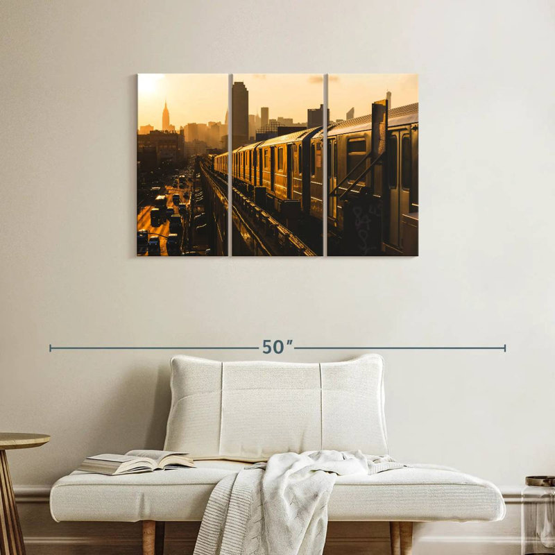 Sireci NY Subway Train, 24" H x 38" W