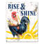 « rise & brillance coq », impression sur toile
