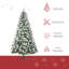 Sapin de Noël artificiel enneigé 6 pi avec branches réalistes, 61 pommes de pin et 800 pointes