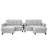 Smart U-Shaped Modular Sofa, Bluetooth Speakers & RGB Lights-183368748