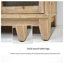Console rectangulaire en bois manufacturé brun massif