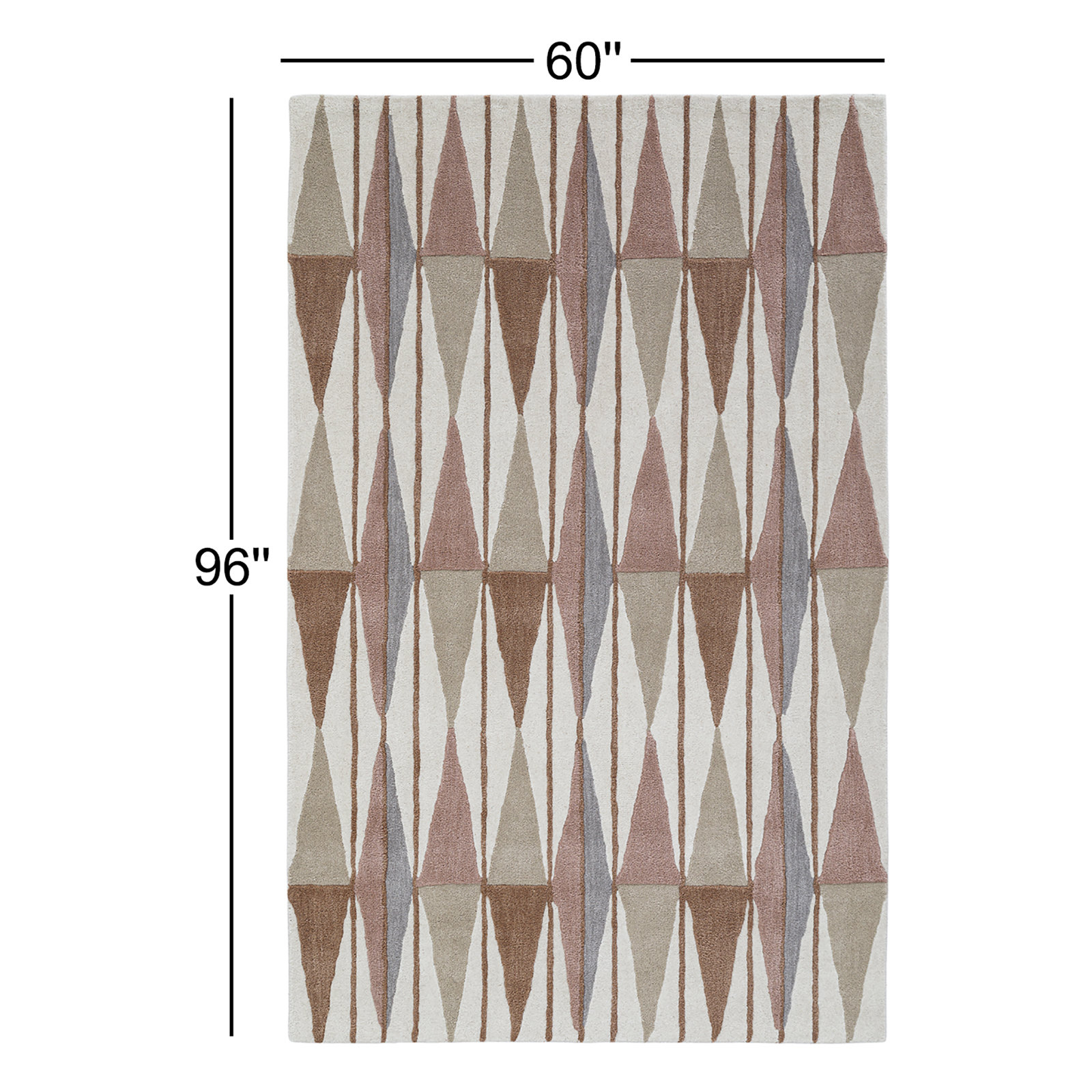 Woodcliff Hand-Tufted Geometric Rug, Rectangle 5' x 8'
