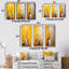 Art mural abstrait sur toile, poterie jaune minimaliste - poteries jaunes minimalistes-2036413665-2036413670