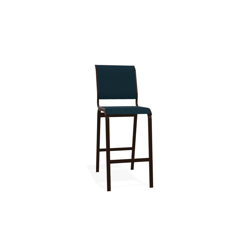 Tabouret de bar 29,5 po Holna, Kona texturé, Sunbrella® bleu sarcelle