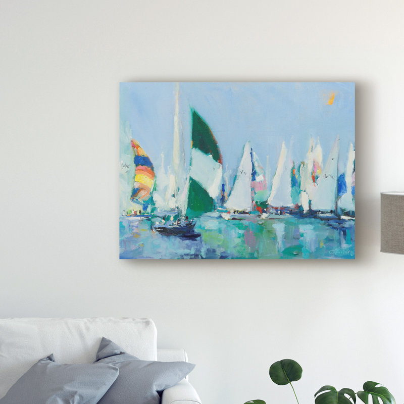 "Stationnement" par Curt Crain - reproduction d'art sur toile, H 18 po x l 24 po x P 2 po