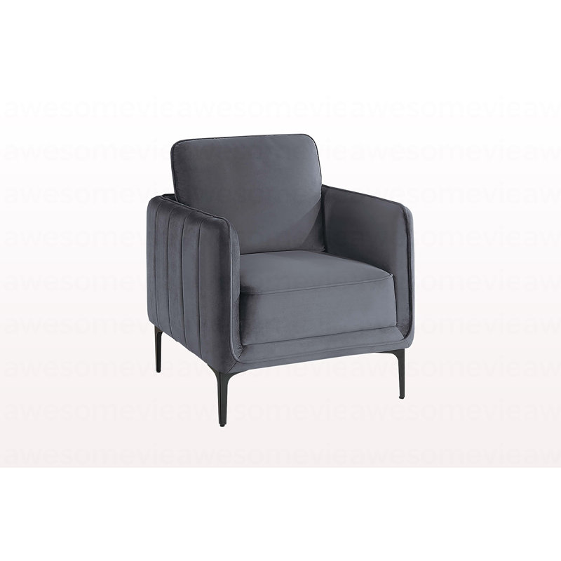 Chaise d'appoint, fauteuil avec pieds en métal