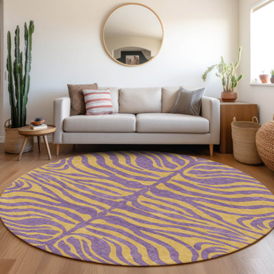 Tapis mauve lavable intérieur / extérieur Fernelle 