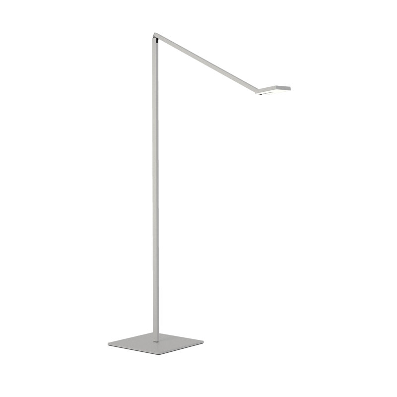 Focaccia LED Task Floor Lamp, Silver