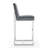 Element Modern Vegan Leather Upholstered Stainless Steel Bar Stool in Graphite-99078612-90542472