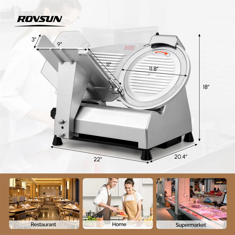Trancheuse à viande 12 "270W 110V