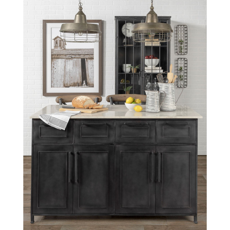 Lydia Marble Top Kitchen Island