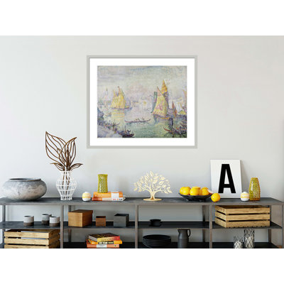 «The Lagoon of Saint Mark Venice» par Paul Signac, impression giclée encadrée